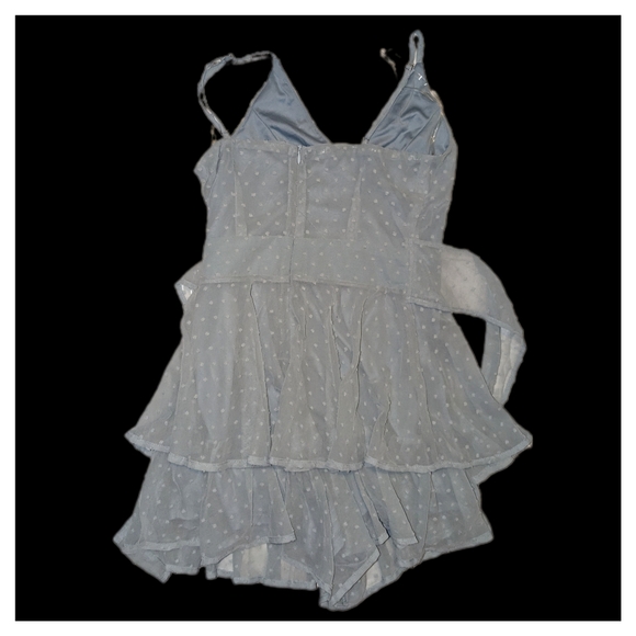 Entro blue & white polka dot small dress - Picture 3 of 3